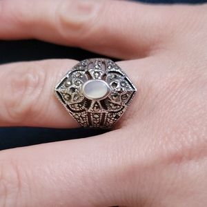 Silver Ring with Marcasite